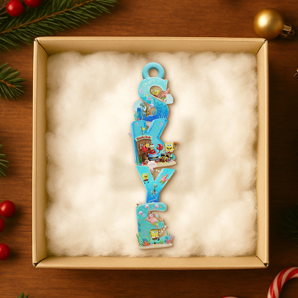 Alternative view of Undersea Alphabet Ornament Personalized Christmas Gifts 01PADT301025