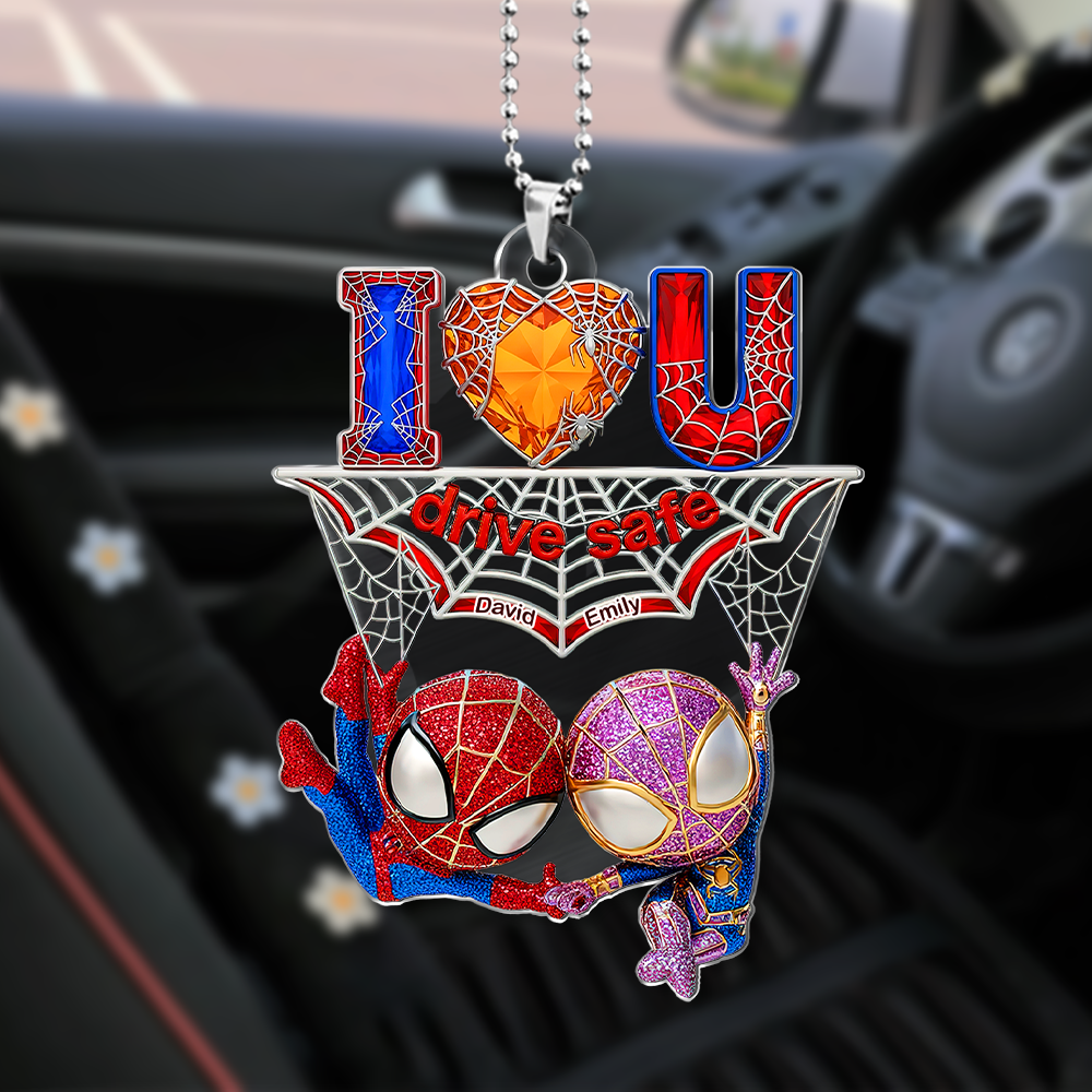 Wall-Crawler Couple Car Ornament - Personalized Gifts For Couple 06tgpu110625