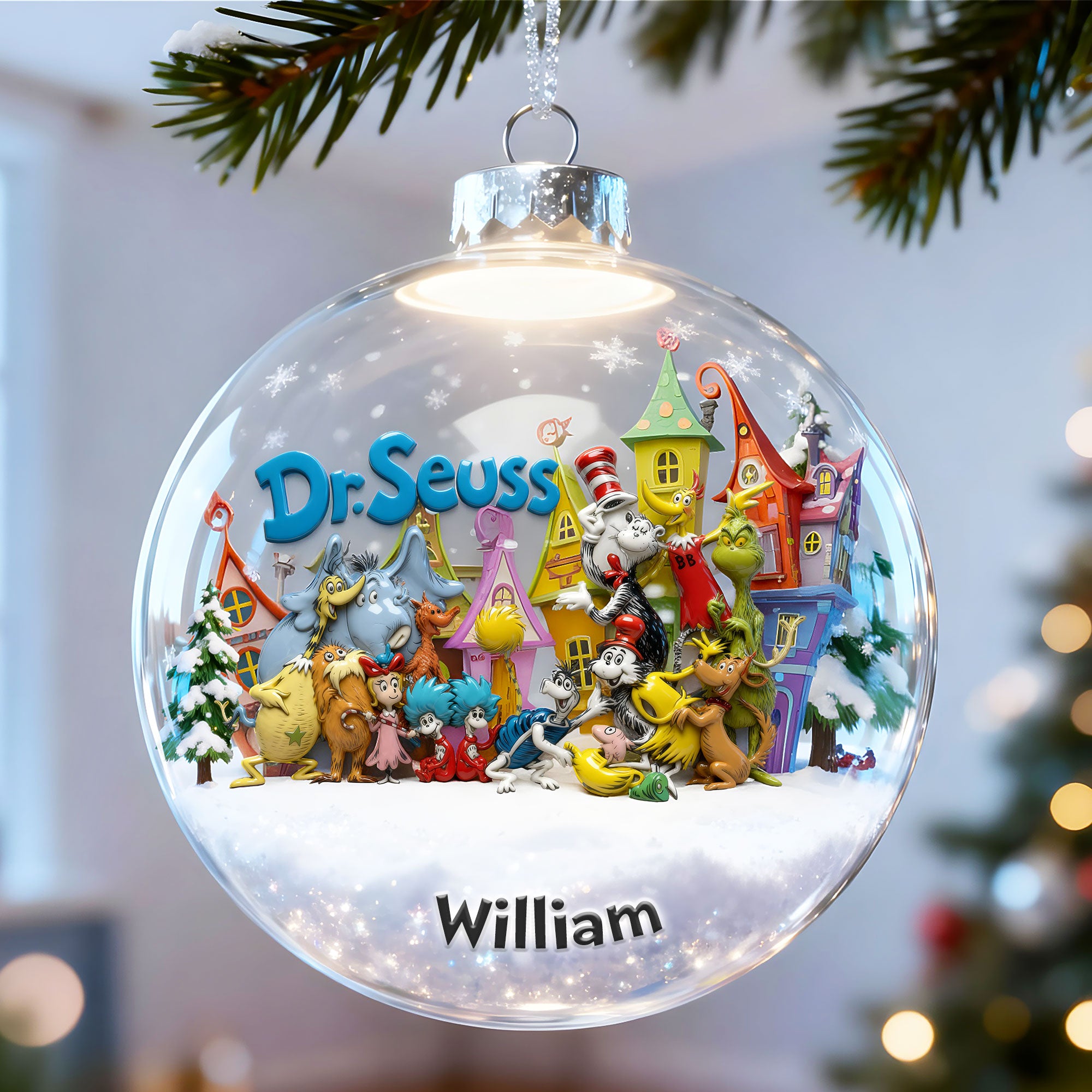 Alternative view of Whimsical Children Book Characters Ornament, Personalized Gift For Christmas Ornament 02QHTI181025