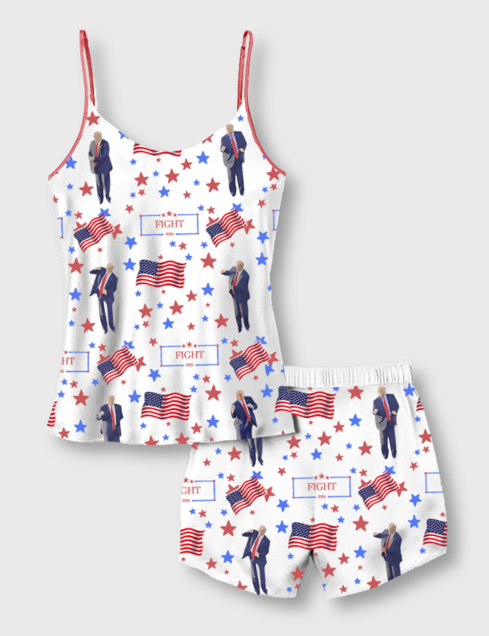 Women's Trump 47th Fight Camisole Satin Pajama Set