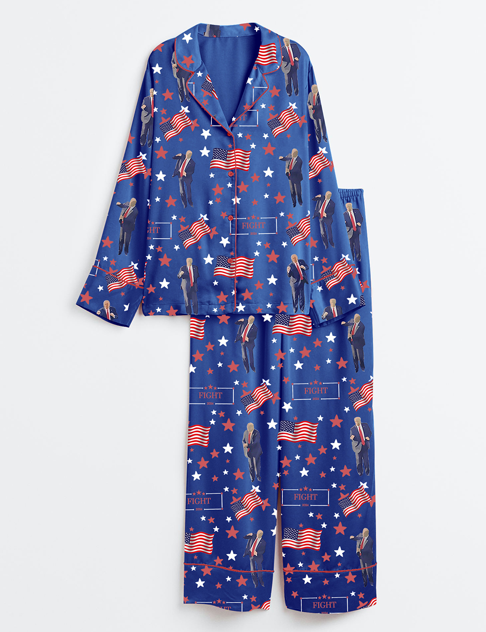 Alternative view of Women's Trump 47th Fight Camisole Satin Pajama Set