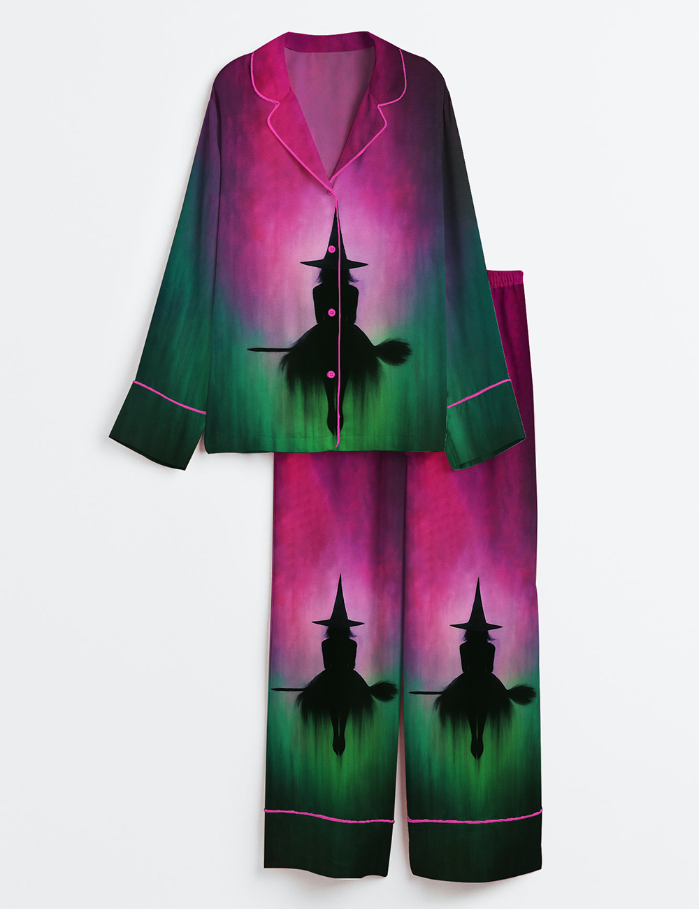 Women's Wicked Changed For Good Long Sleeve Satin Pajama Set