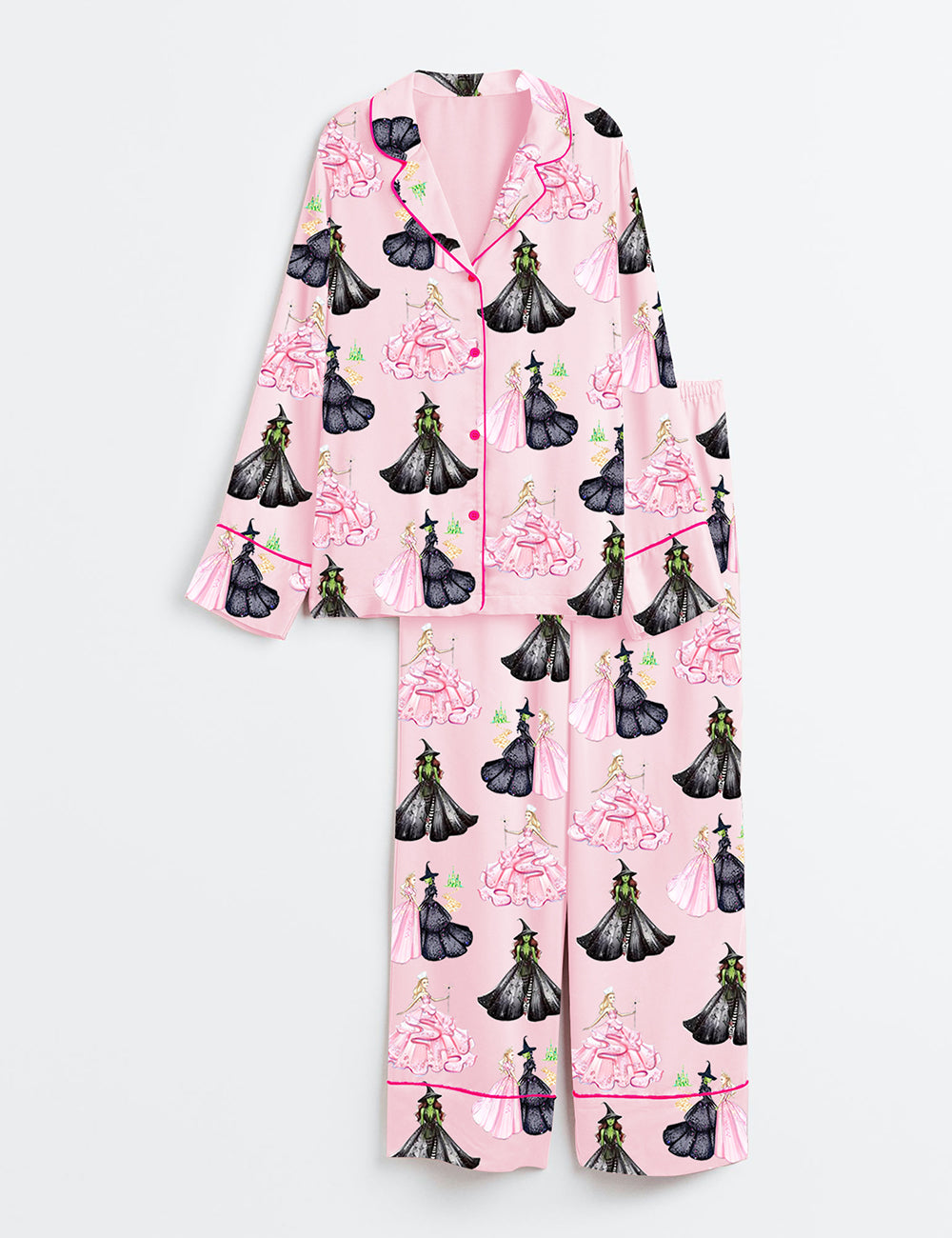 Alternative view of Women's Wicked Print Long Sleeve Satin Pajama Set