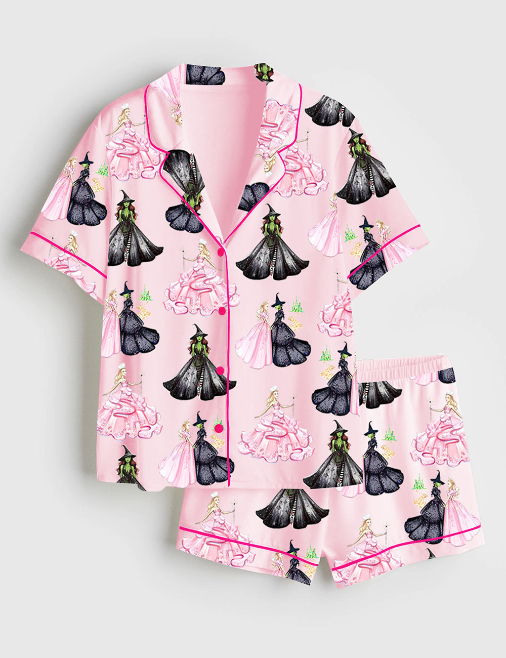 Alternative view of Women's Wicked Print Short Sleeve Satin Pajama Set