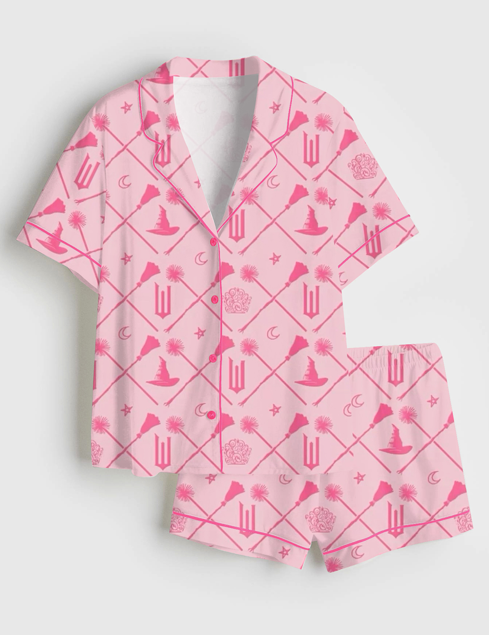 Women's Wicked Short Sleeve Satin Pajama Set