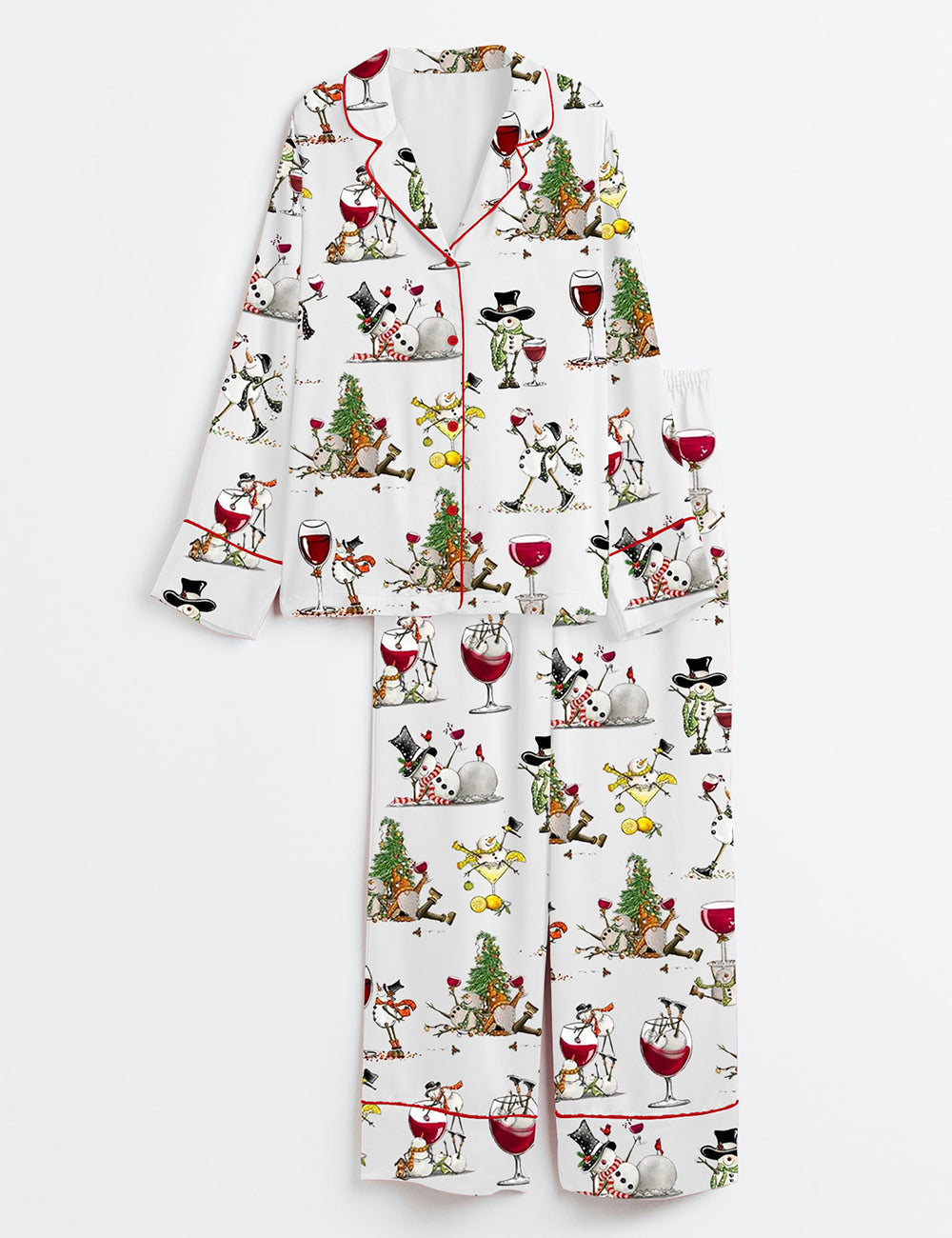 Women's Winey Snowman Pajama Set