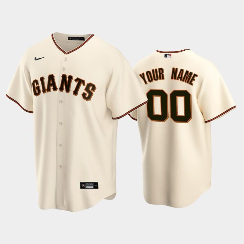 00 Custom Cream Home San Francisco Giants Jersey Jersey 