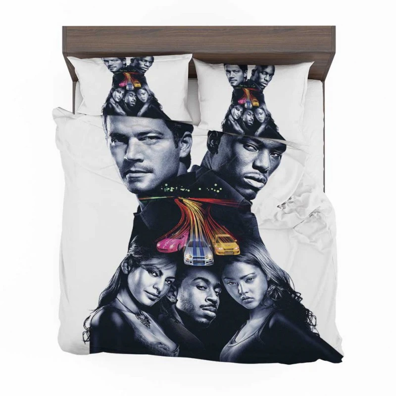 Alternative view of 2 Fast 2 Furious Paul Walker Movie Bedding Set - Custom Bedding Set