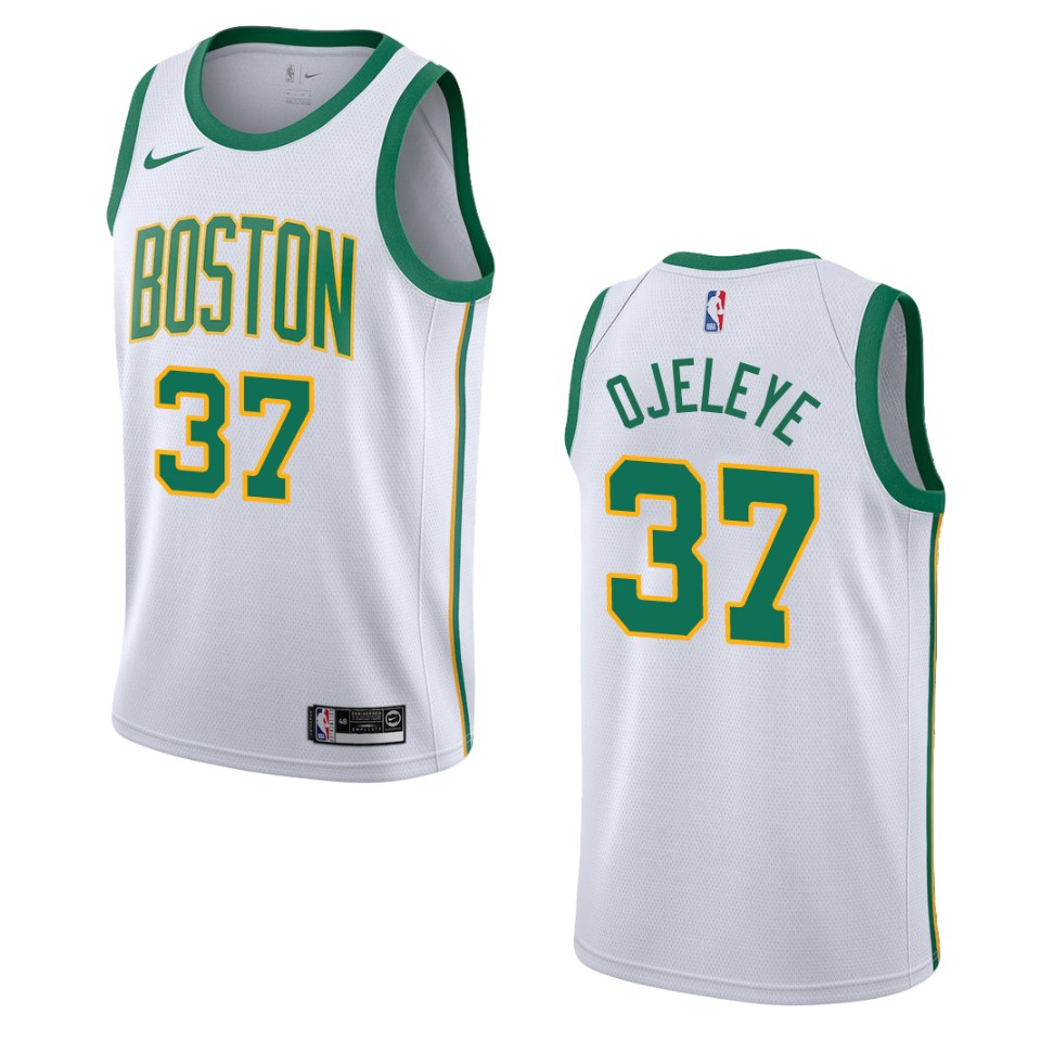 2019-20 Men Boston Celtics #37 Semi Ojeleye City Swingman Jersey - White