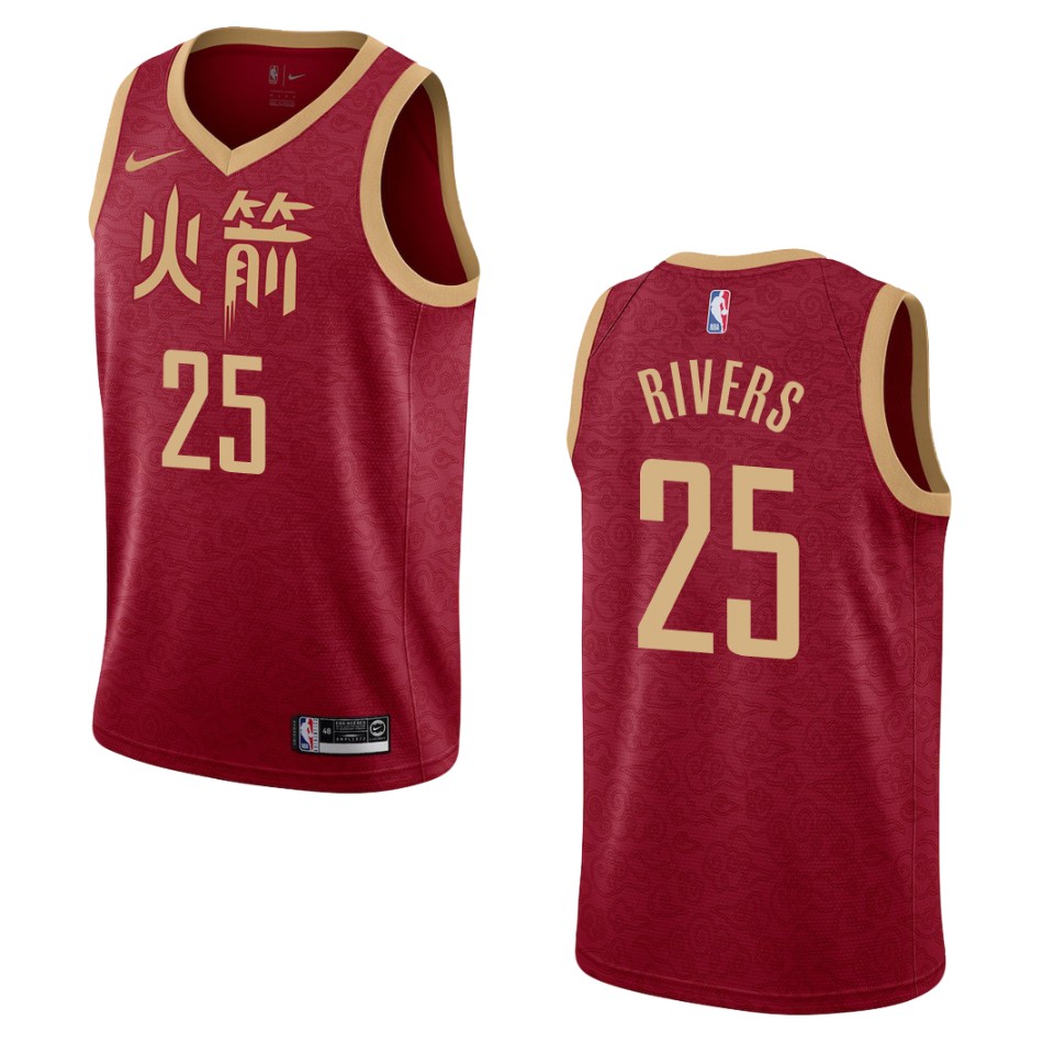 2019-20 Men Houston Rockets #25 Austin Rivers City Swingman Jersey - Red