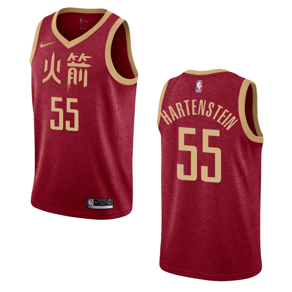 2019-20 Men Houston Rockets #55 Isaiah Hartenstein City Swingman Jersey - Red