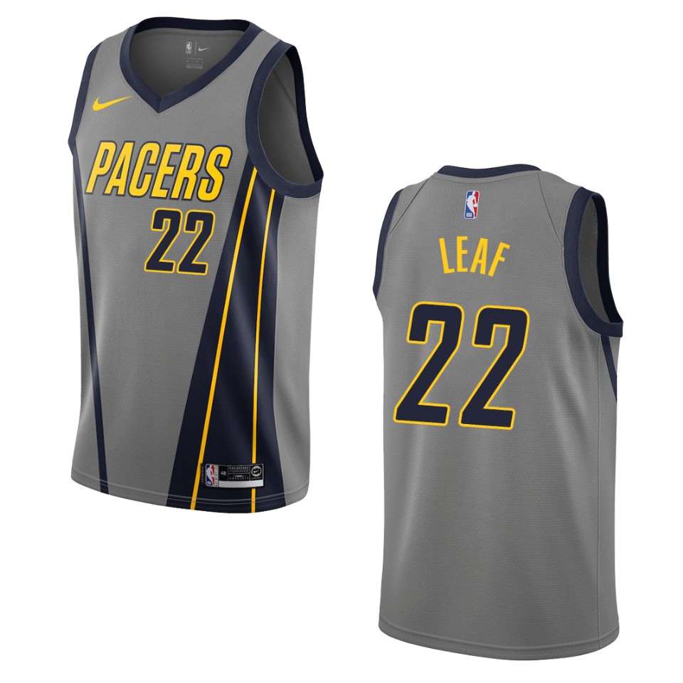 2019-20 Men Indiana Pacers #22 T. J. Leaf City Swingman Jersey - Gray