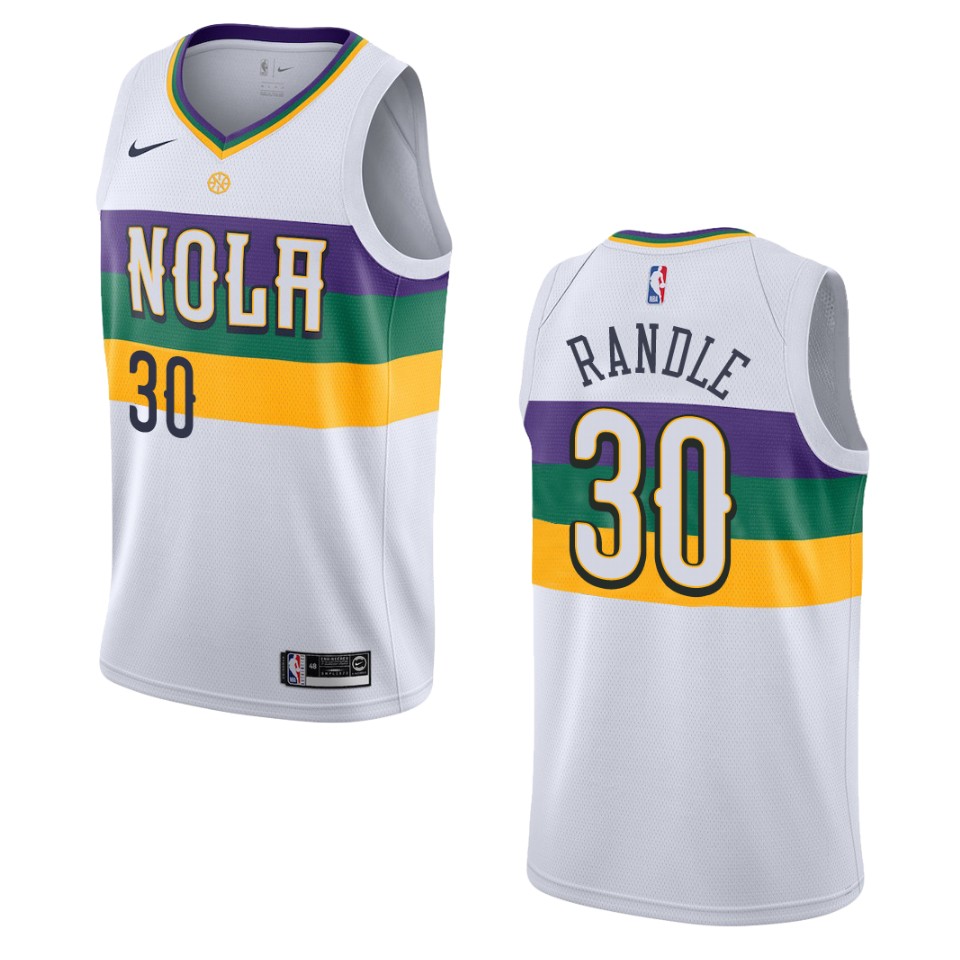 2019-20 Men New Orleans Pelicans #30 Julius Randle City Edition Swingman Jersey - White