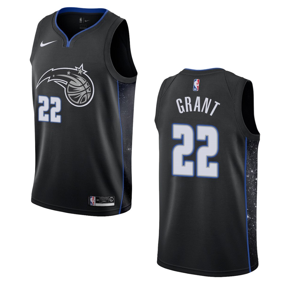 2019-20 Men Orlando Magic #22 Jerian Grant City Edition Swingman Jersey - Black