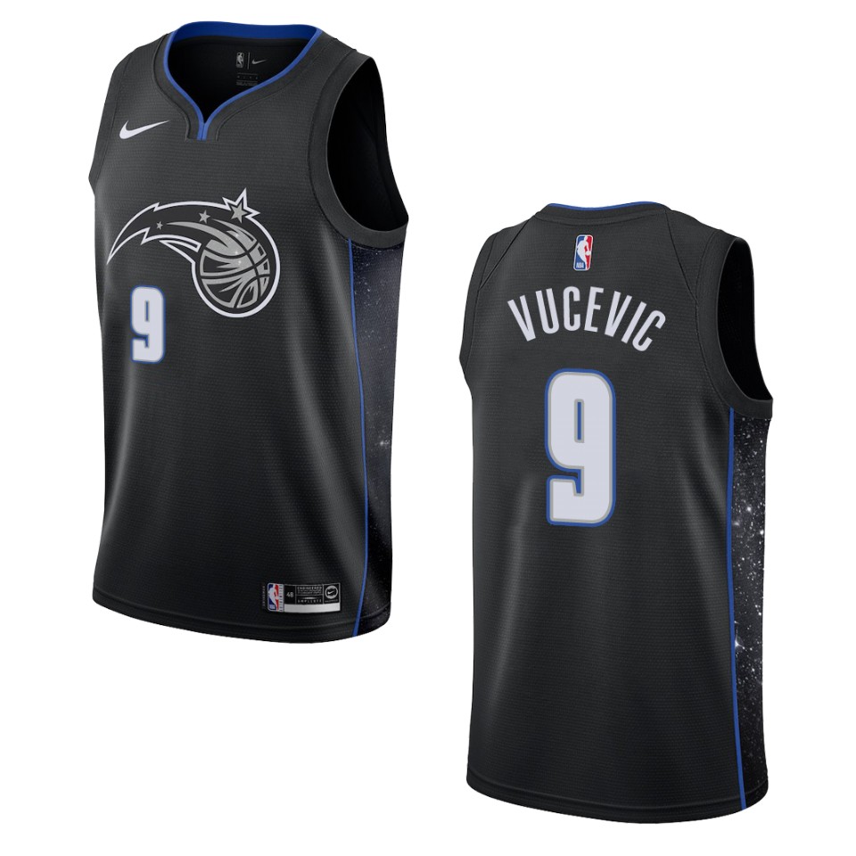 2019-20 Men Orlando Magic #9 Nikola Vucevic City Edition Swingman Jersey - Black