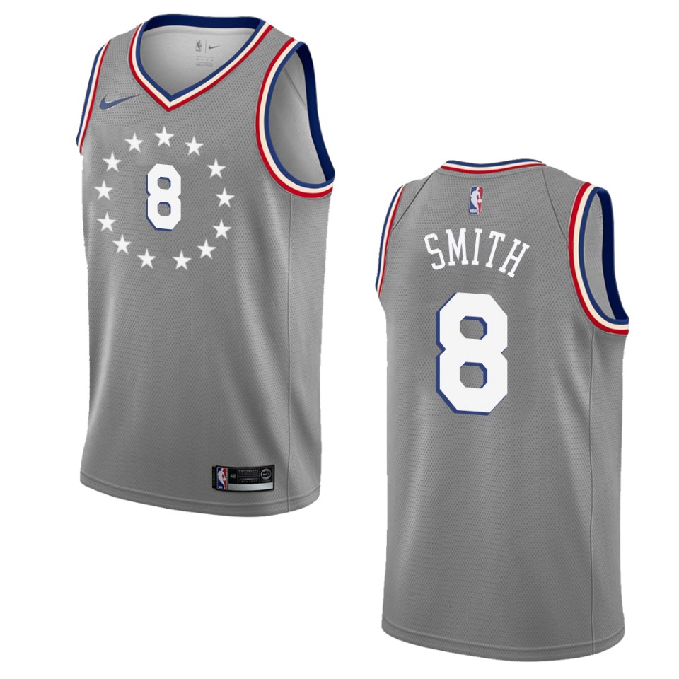 2019-20 Men Philadelphia 76ers #8 Zhaire Smith City Edition Swingman Jersey - Gray
