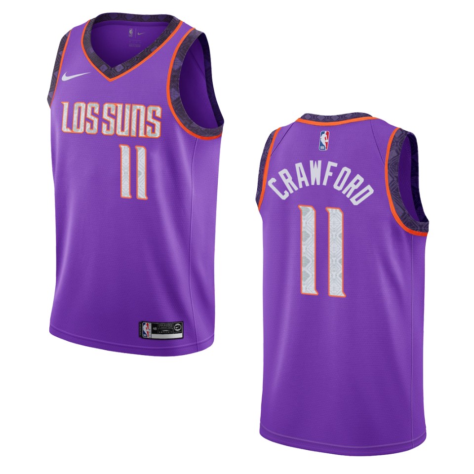 2019-20 Men Phoenix Suns #11 Jamal Crawford City Swingman Jersey - Purple