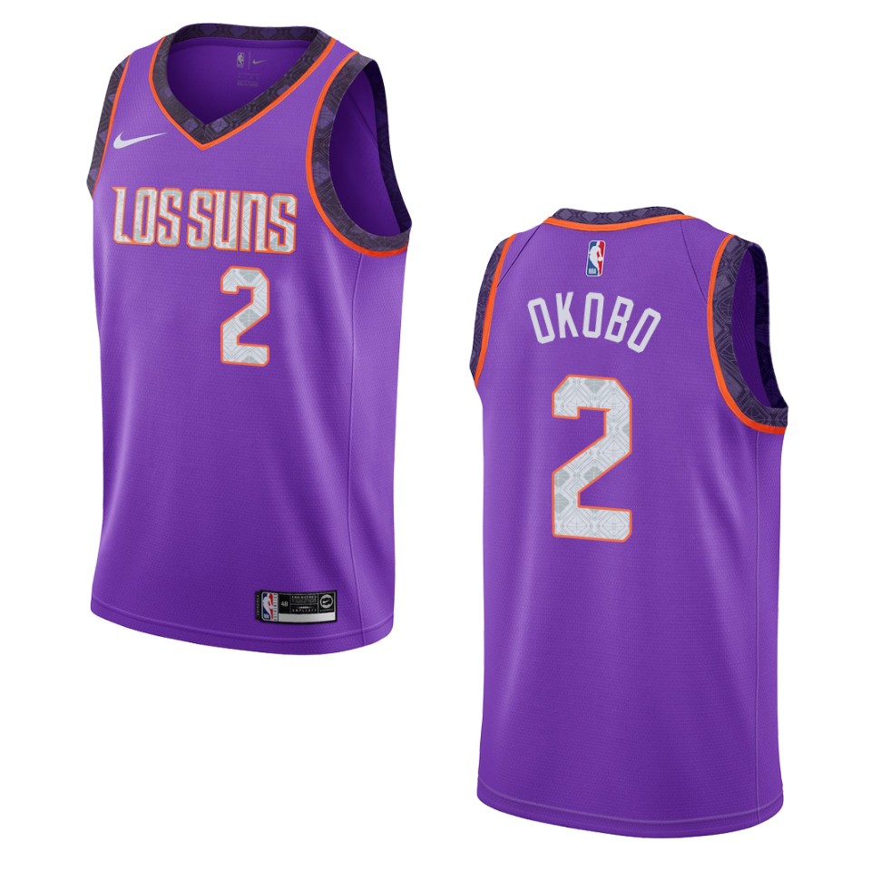 2019-20 Men Phoenix Suns #2 Elie Okobo City Edition Swingman Jersey - Purple