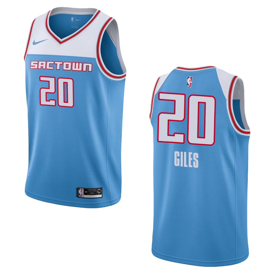 2019-20 Men Sacramento Kings #20 Harry Giles City Edition Swingman Jersey - Blue