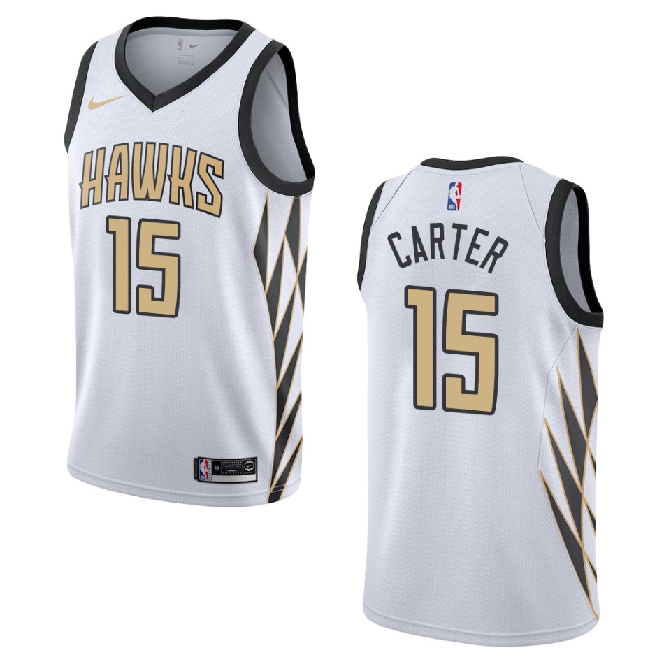 2019-20 Men's Atlanta Hawks #15 Vince Carter City Swingman Jersey - White