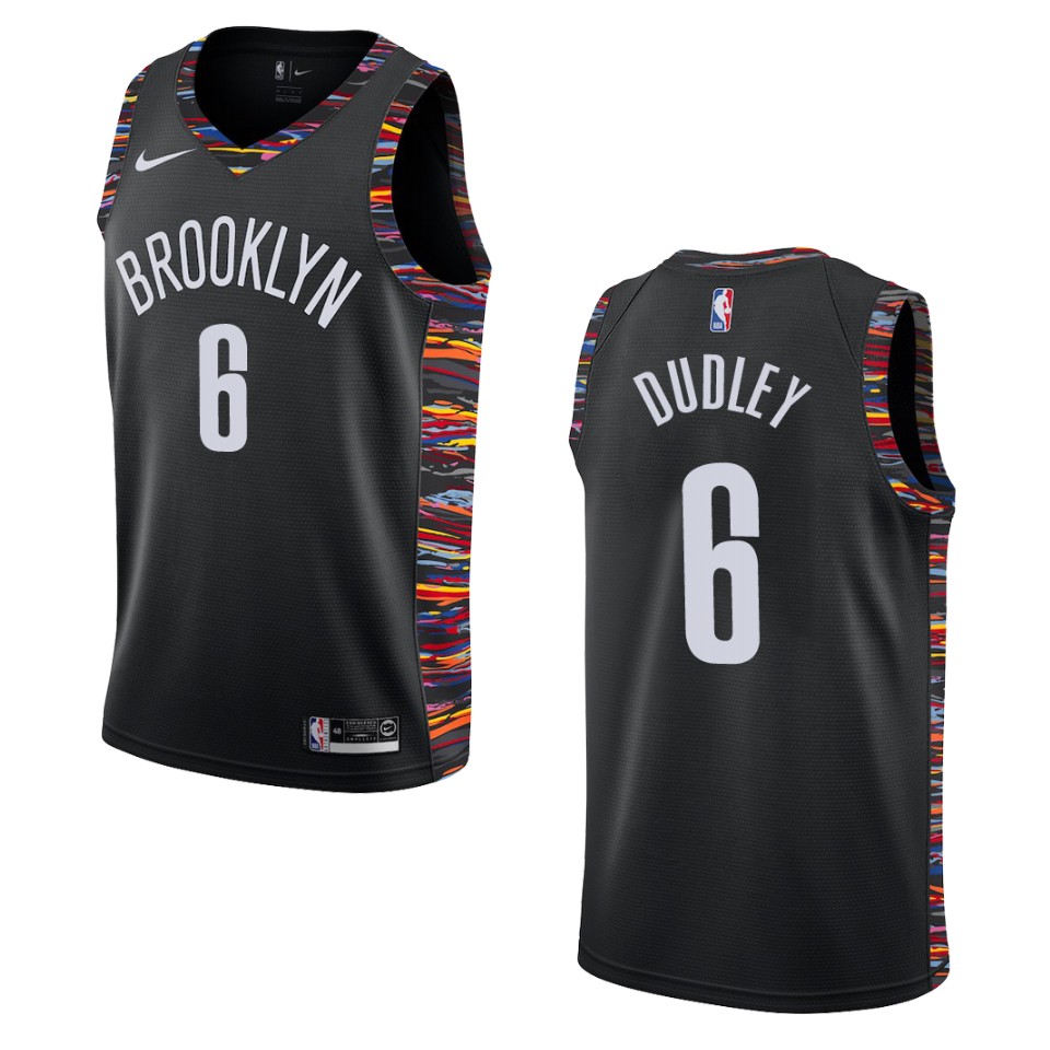 2019-20 Men's Brooklyn Nets #6 Jared Dudley City Edition Swingman Jersey - Black
