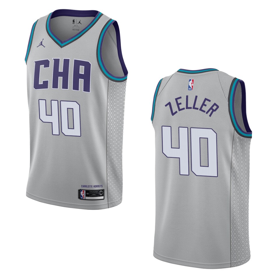 2019-20 Men's Charlotte Hornets #40 Cody Zeller City Edition Swingman Jersey - Gray