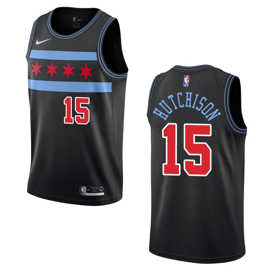 2019-20 Men's Chicago Bulls #15 Chandler Hutchison City Swingman Jersey - Black
