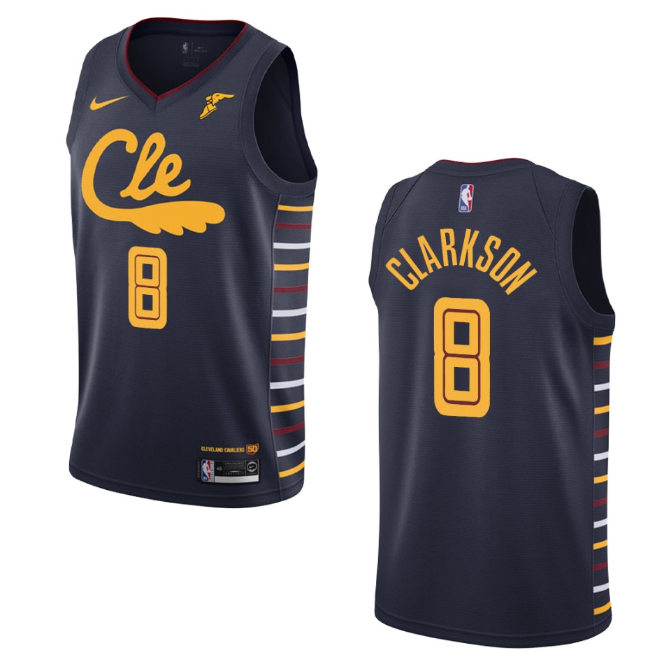 2019-20 Men's Cleveland Cavaliers #8 Jordan Clarkson City Swingman Jersey - Navy