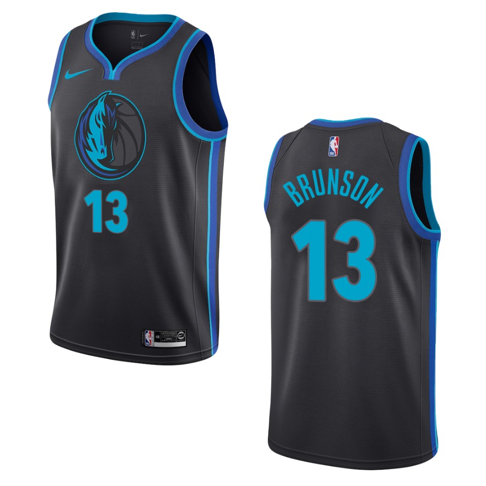 2019-20 Men's Dallas Mavericks #13 Jalen Brunson City Edition Swingman Jersey - Black