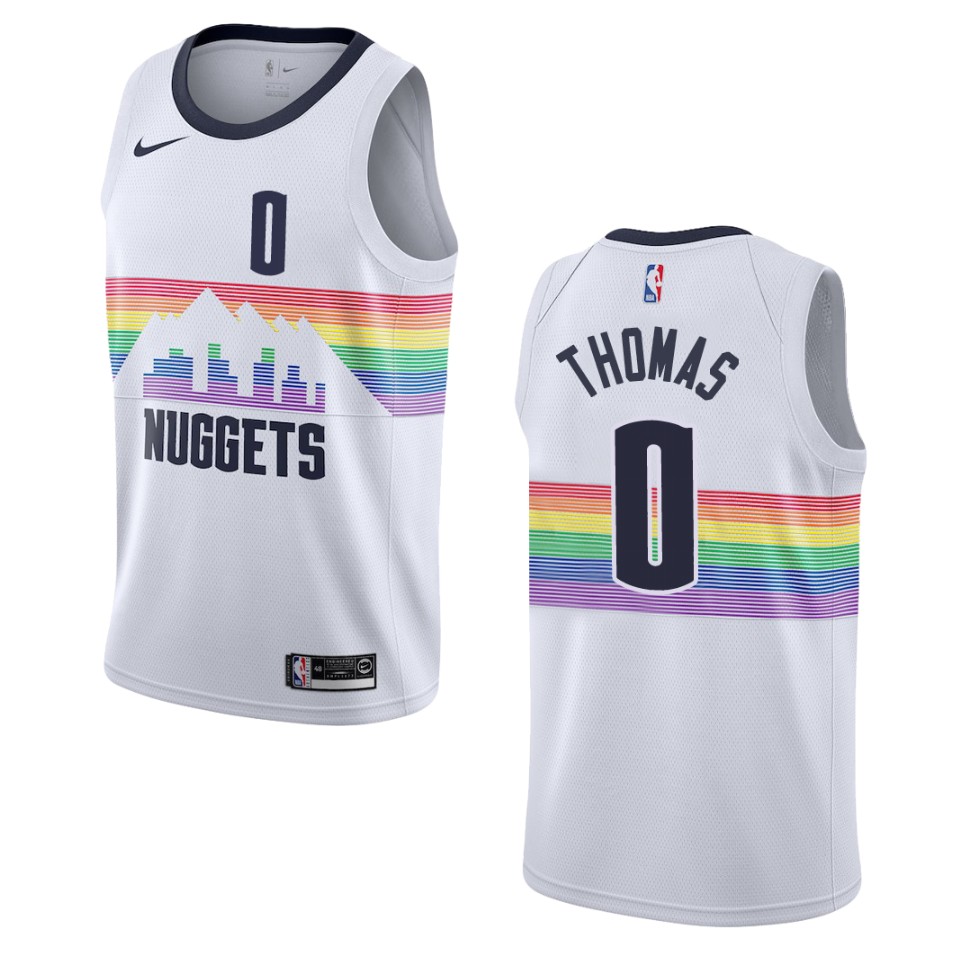 2019-20 Men's Denver Nuggets #0 Isaiah Thomas City Swingman Jersey - White