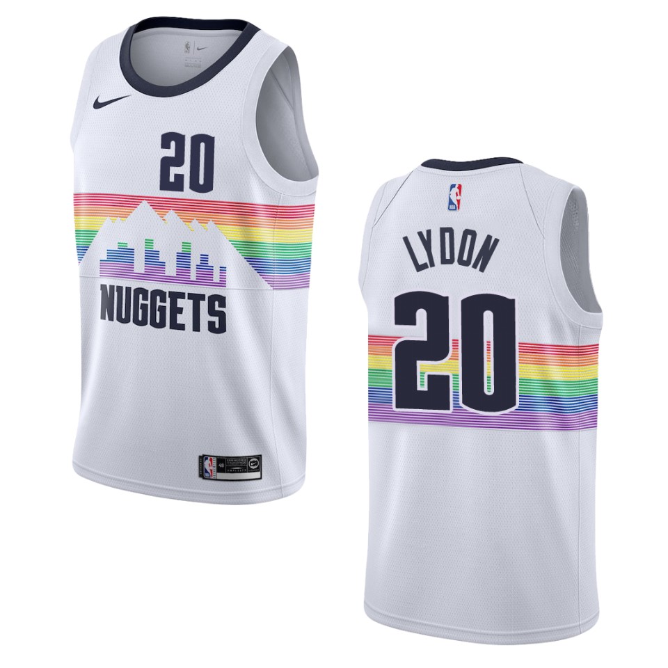 2019-20 Men's Denver Nuggets #20 Tyler Lydon City Swingman Jersey - White