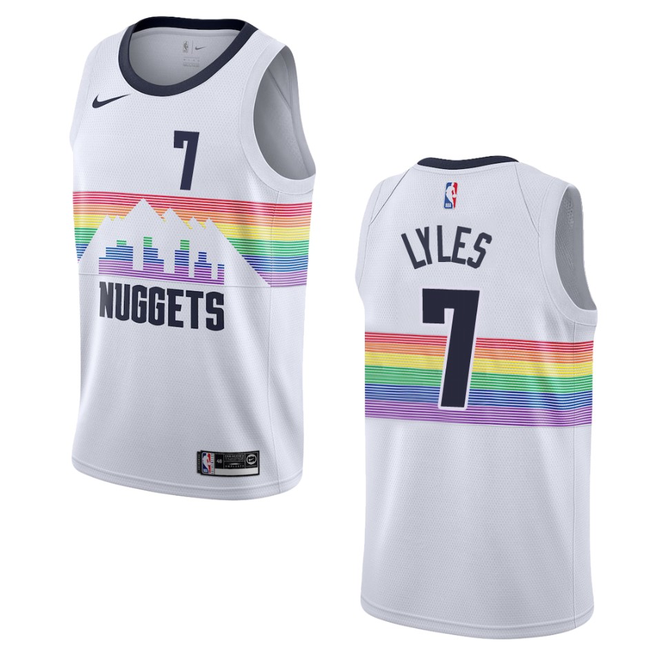 2019-20 Men's Denver Nuggets #7 Trey Lyles City Swingman Jersey - White