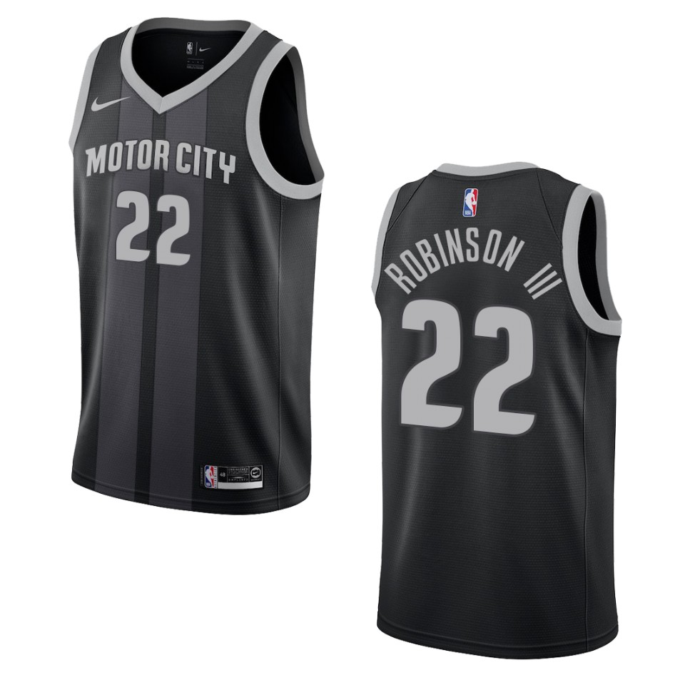 2019-20 Men's Detroit Pistons #22 Glenn Robinson Iii City Swingman Jersey - Black