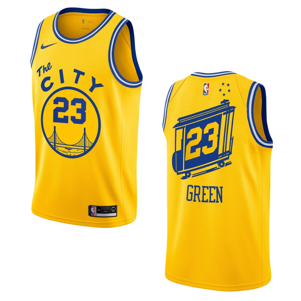 2019-20 Men's Golden State Warriors #23 Draymond Green Hardwood Classics Swingman Jersey - Gold