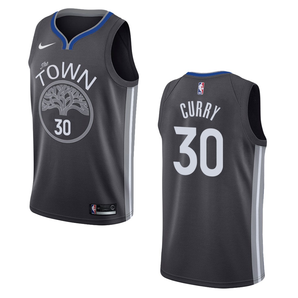 2019-20 Men's Golden State Warriors #30 Stephen Curry City Swingman Jersey - Black