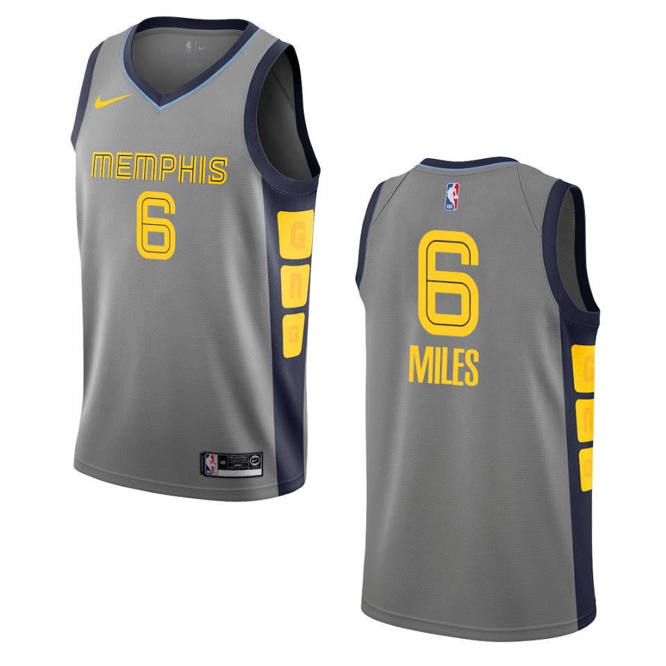 2019-20 Men's Memphis Grizzlies #6 C.j. Miles City Swingman Jersey - Gray
