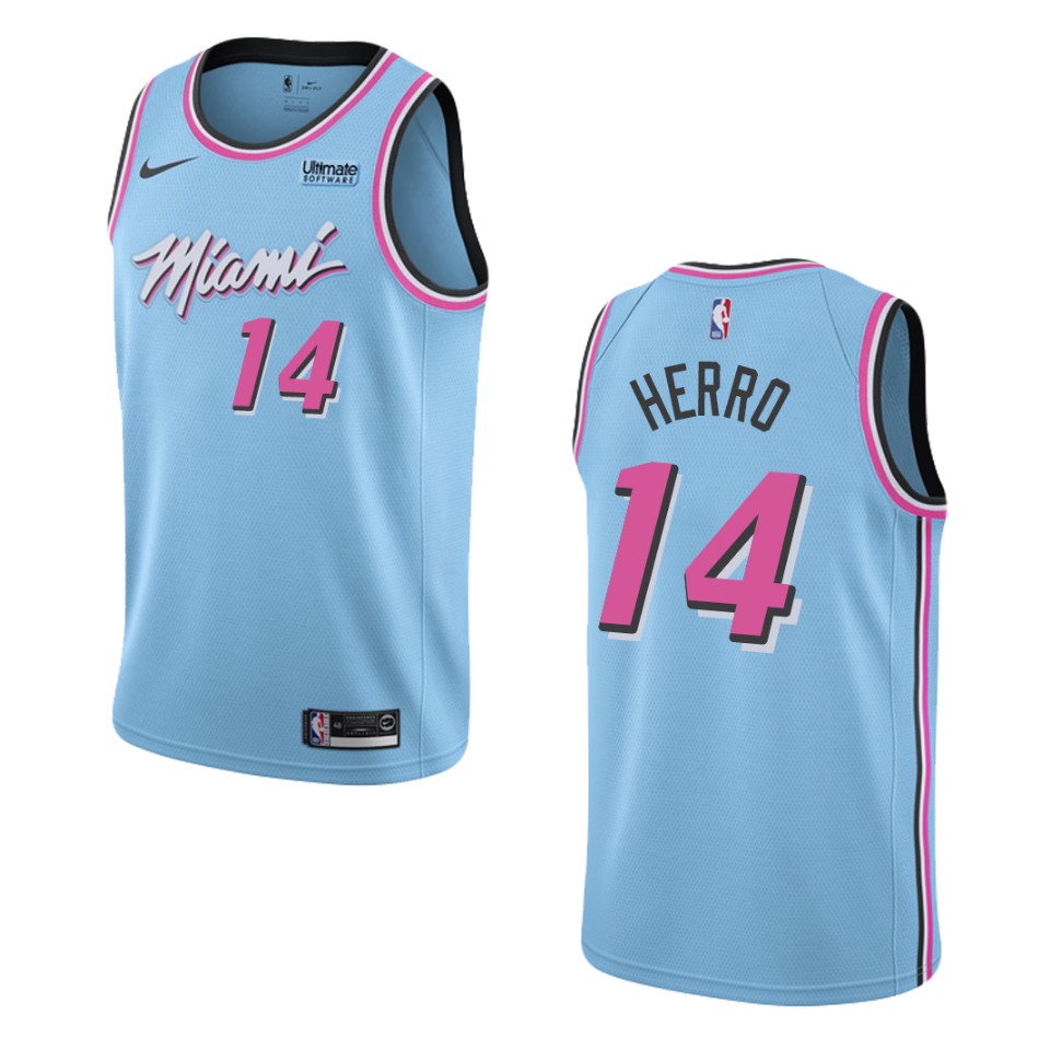 2019-20 Men's Miami Heat #14 Tyler Herro City Swingman Jersey - Blue