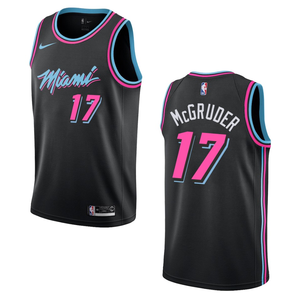 2019-20 Men's Miami Heat #17 Rodney Mcgruder City Swingman Jersey - Black