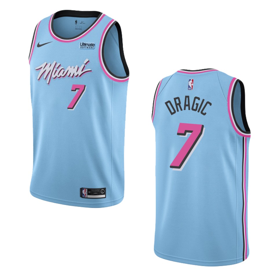 2019-20 Men's Miami Heat #7 Goran Dragic City Swingman Jersey - Blue