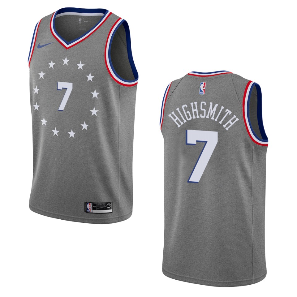 2019-20 Men's Philadelphia 76ers #7 Haywood Highsmith City Swingman Jersey - Gray