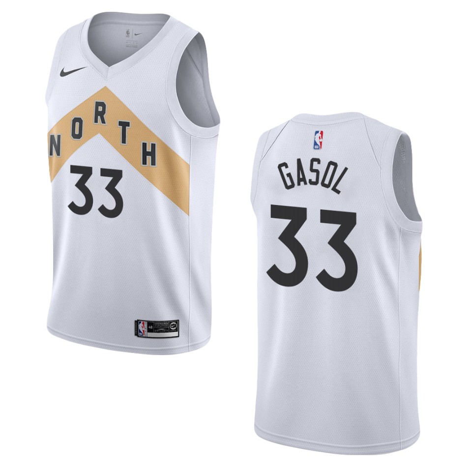 2019-20 Men's Toronto Raptors #33 Marc Gasol City Swingman Jersey - White