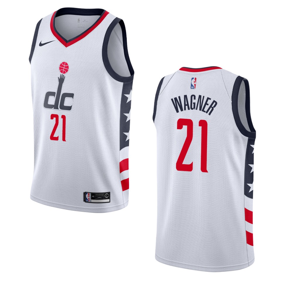 2019-20 Men's Washington Wizards #21 Moritz Wagner City Swingman Jersey - White