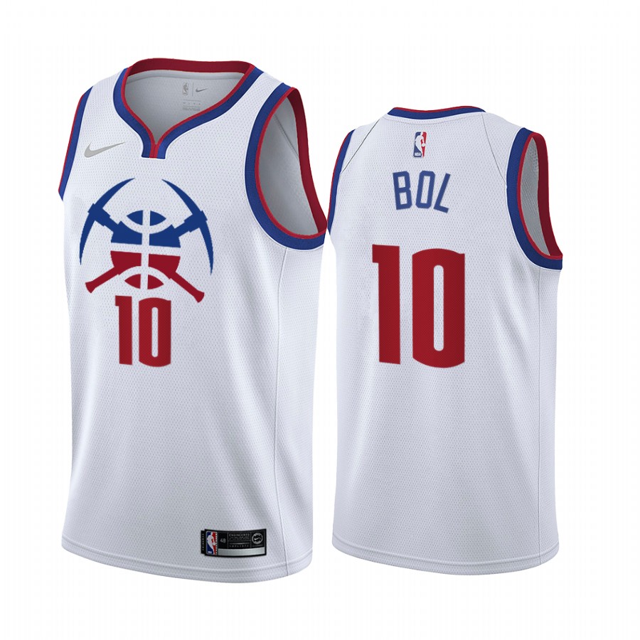 2020-21 Denver Nuggets Bol Bol Earned Edition White #10 Jersey