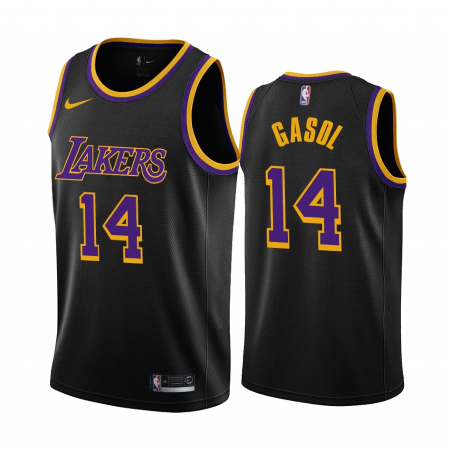 2020-21 Los Angeles Lakers Marc Gasol Earned Edition Black #14 Jersey