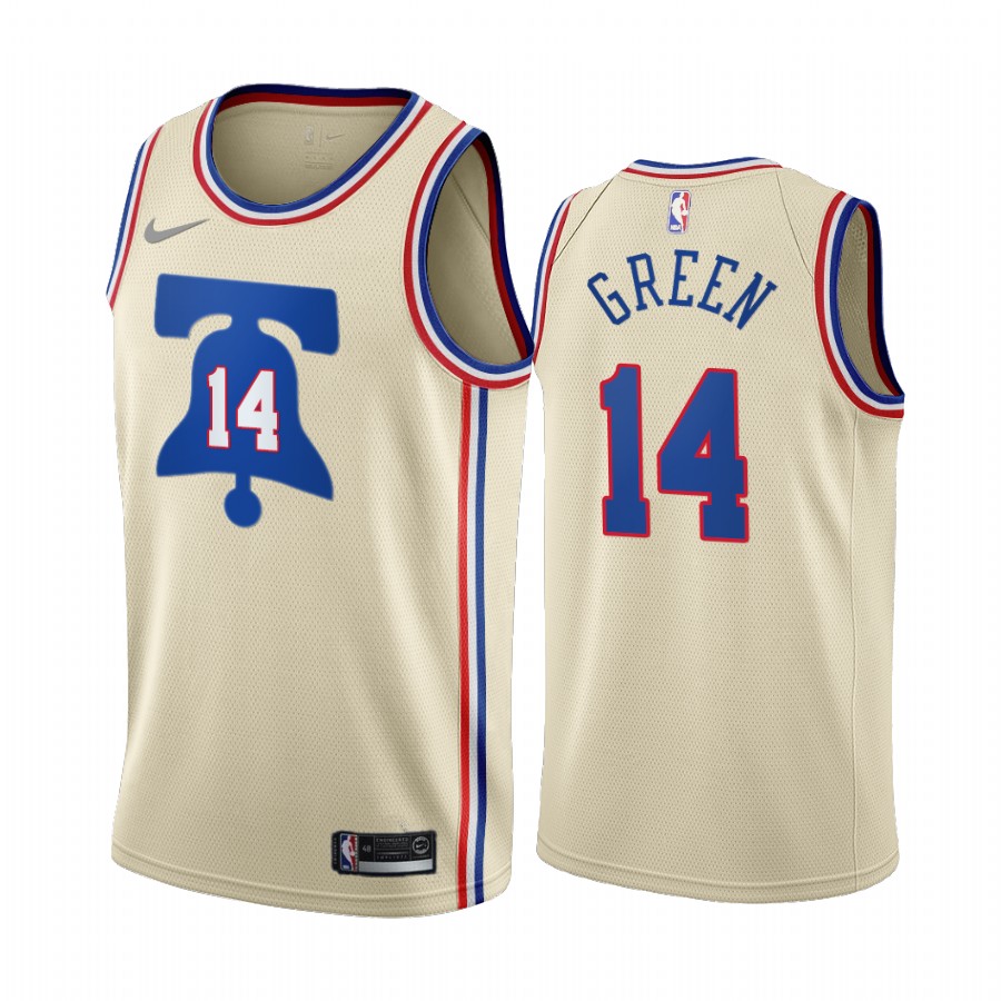 2020-21 Philadelphia 76ers Danny Green Earned Edition Cream #14 Jersey