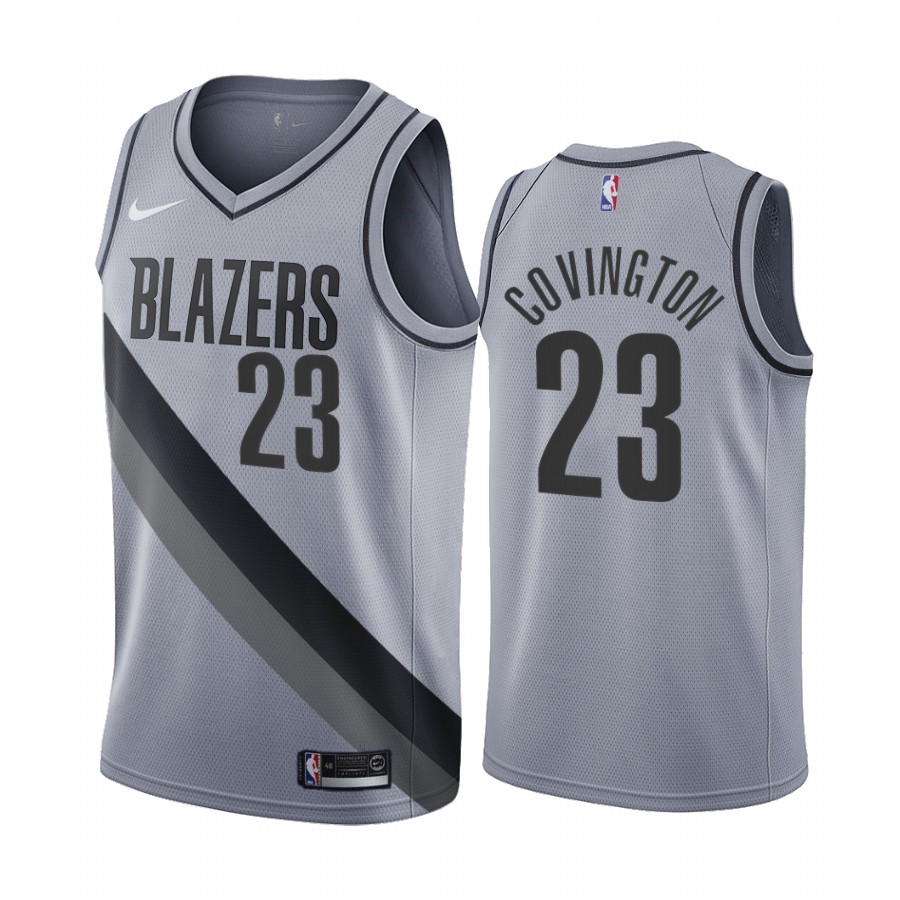 2020-21 Portland Trail Blazers Robert Covington Earned Edition Gray #23 Jersey
