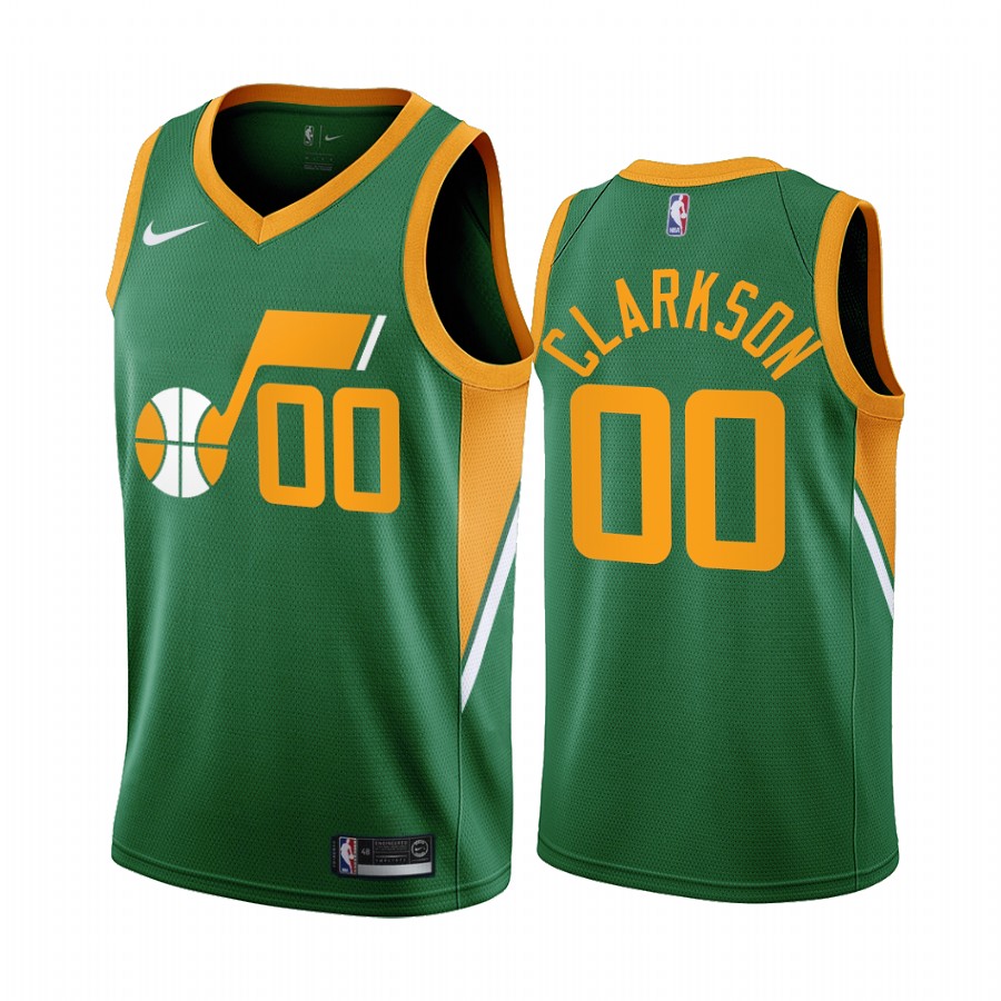 2020-21 Utah Jazz Jordan Clarkson Earned Edition Green #00 Jersey