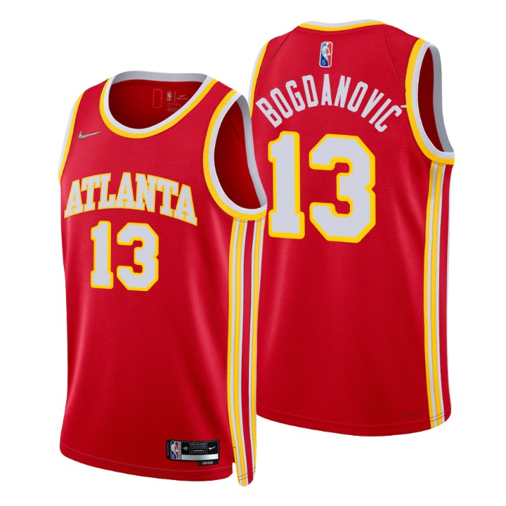 2021-22 Atlanta Hawks Bogdan Bogdanovic Icon 75th Anniversary Jersey