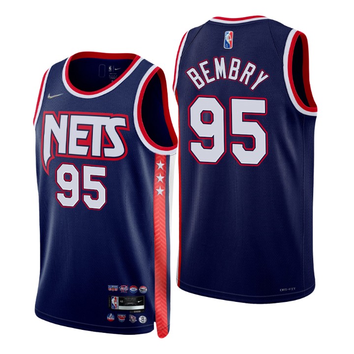 2021-22 Brooklyn Nets Deandre' Bembry City 75th Anniversary Jersey