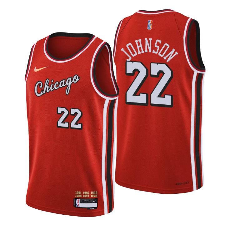 2021-22 Chicago Bulls Alize Johnson City 75th Anniversary Jersey